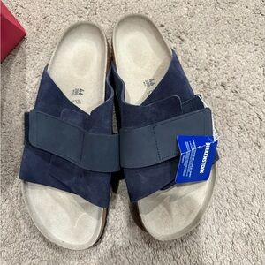 Birkenstock Dark Blue Slide Sandals